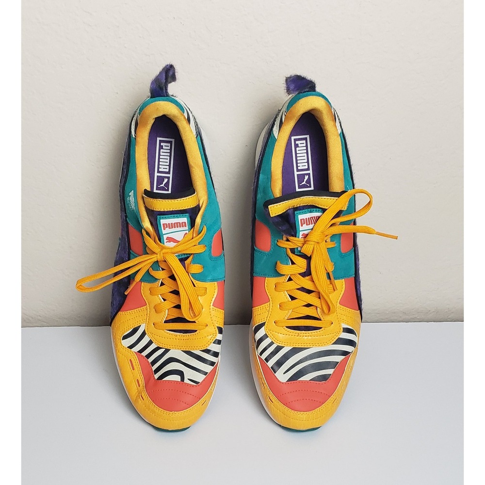 Puma Multi-Color Zebra Leopard Sneakers Mens 14 Retro Streetwear Hypebeast